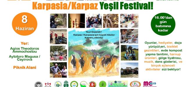 Pazar günü Karpaz’da “Yeşil Festival” düzenleniyor