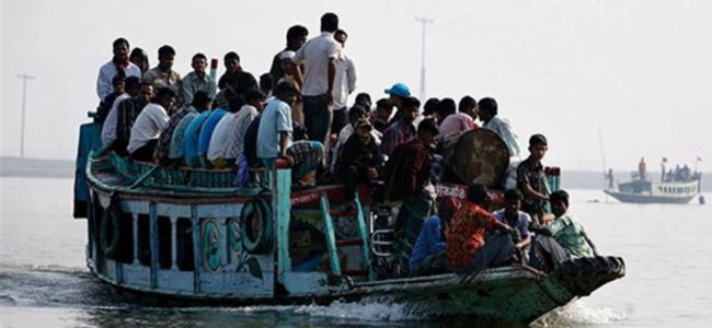 Baf açıklarında kaçak göçmen taşıyan gemiden S.O.S çağrısı