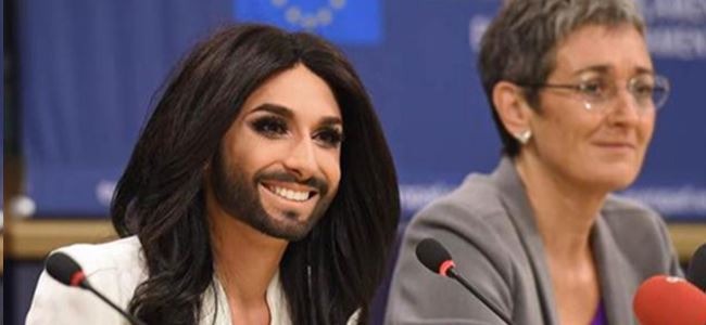 Avrupa Parlamentosu'nda Conchita Wurst izdihamı