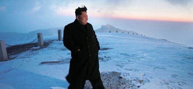Kim Jong-un en yüksek dağda