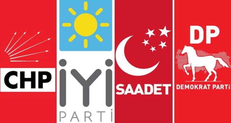 CHP, İYİ Parti, Demokat Parti, Saadet Partisi