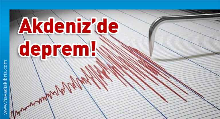 Akdeniz deprem