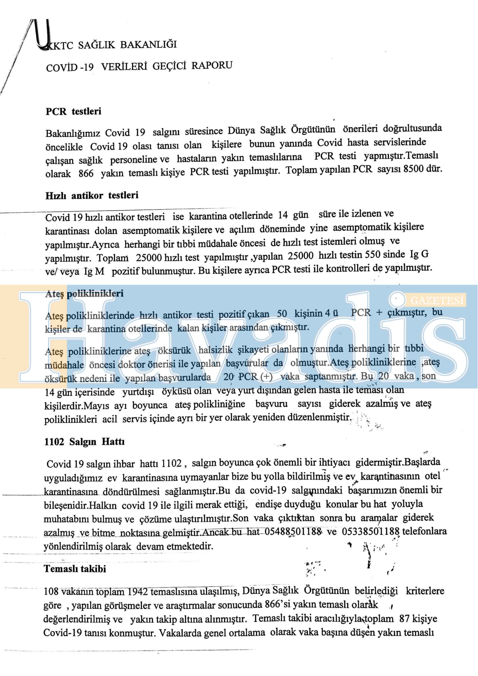 Covid 19 raporu