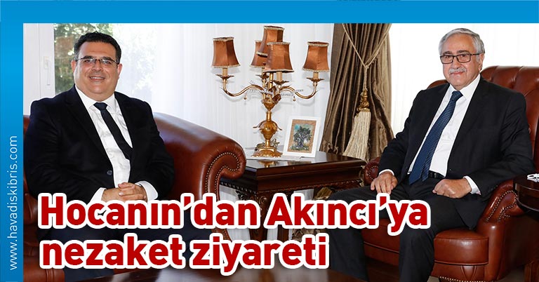 Cumhurbaşkanı Mustafa Akıncı, Doğu Akdeniz Üniversitesi Rektörü Prof. Dr. Aykut Hocanın’ı kabul etti Akıncı başarılar diledi