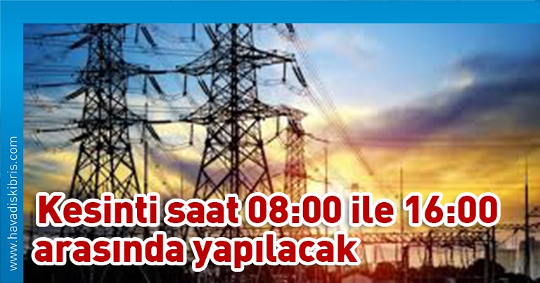 Kıb-Tek, Haspolat Sanayi girişi ile Hurdacıların arkasında kalan kısma yarın 8 saat elektrik verilemeyeceğini açıkladı.