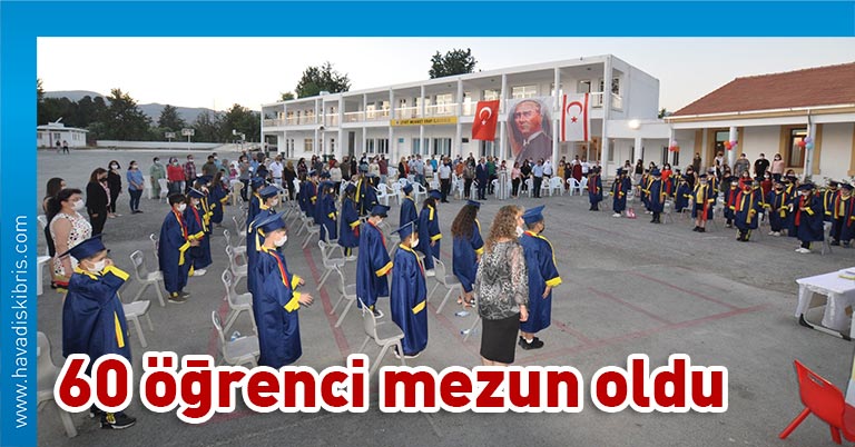Şht. Mehmet Eray İlkokulu 2019-2020 Eğitim Öğretim yılı sonunda mezuniyet törenini dün gerçekleştirdi 60 öğrenci mezun oldu