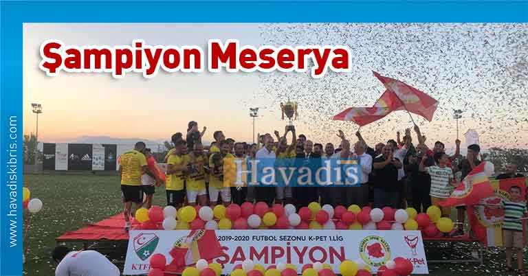 K-Pet 1. Lig, şampiyon, Mesarya, Başbakan Ersin Tatar, KTFF Başkanı Hasan Sertoğlu,