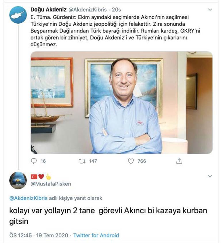 Akıncı'ya suikast tehdidi