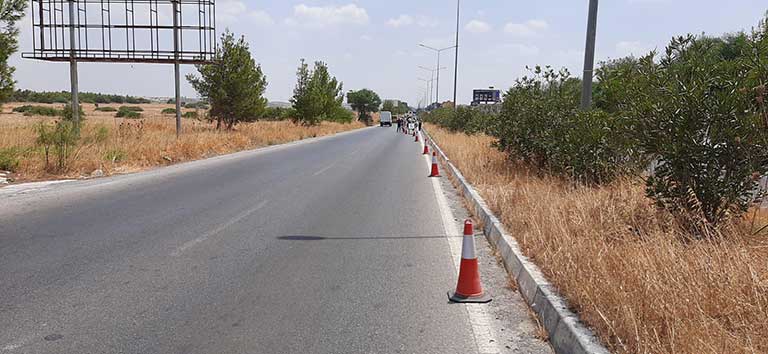 Girne Lefkoşa yolu çalışma