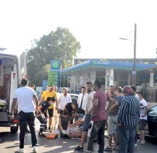 Lefkoşa, Girne Kapısı, bisikletli sürücüye çarptı, çarpışma, kaza, yaralanma, Polis