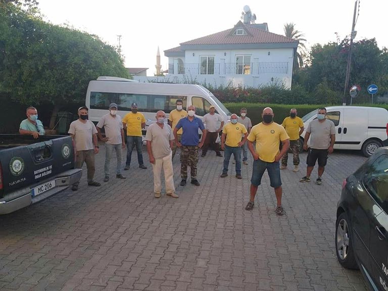 Çatalköy Belediyesi temizlik şubesi personeli