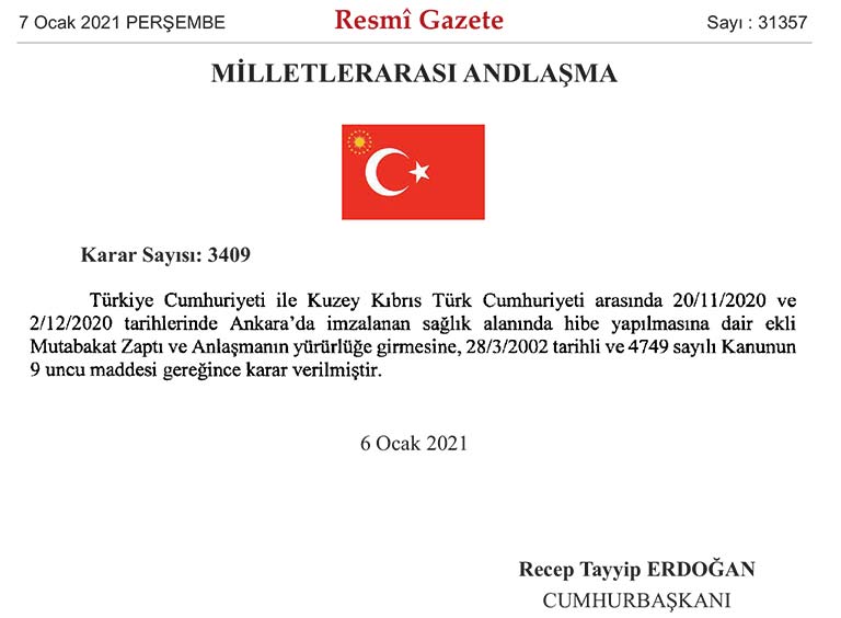 Türkiye kktc sağlık anlaşma