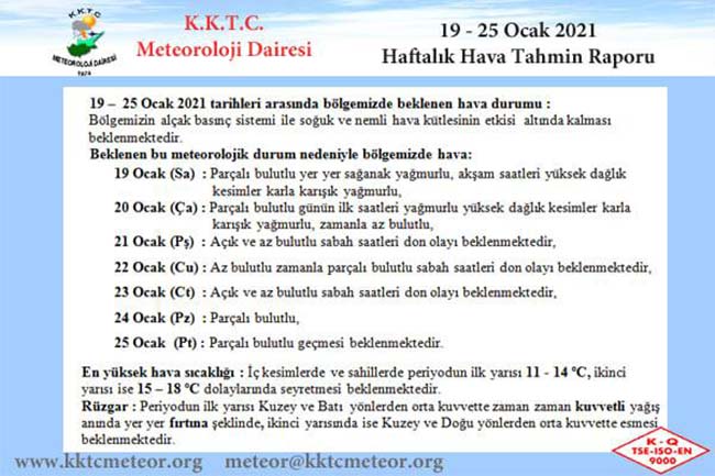 meteoroloji dariesi kar yağışı bekleniyor