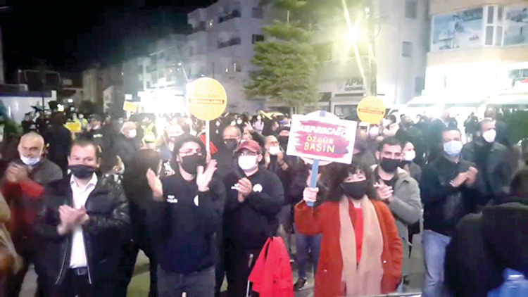 basın çalışanları protesto eylemi