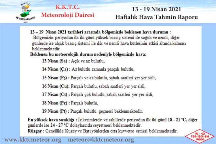 haftalık hava durumu