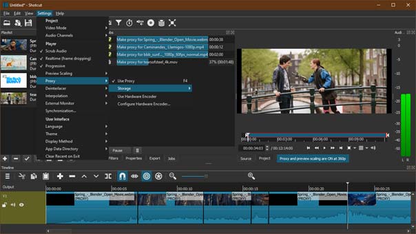 shotcut video düzenleme programı