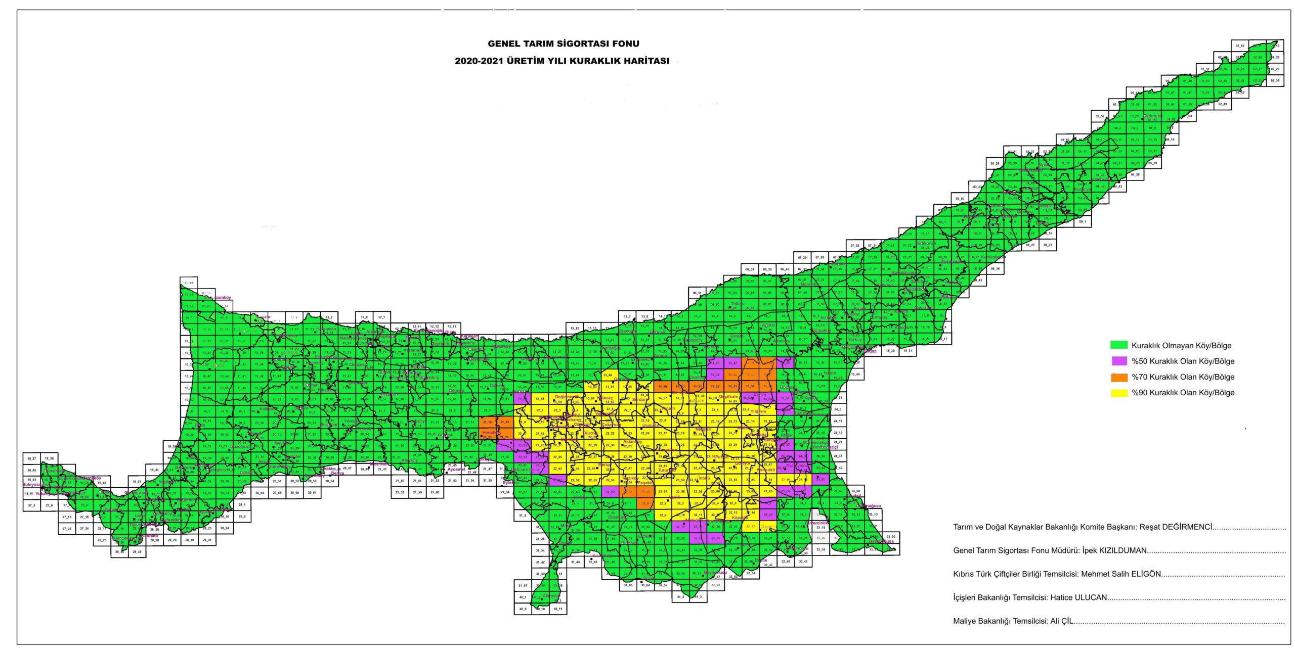 Kuraklık haritası 