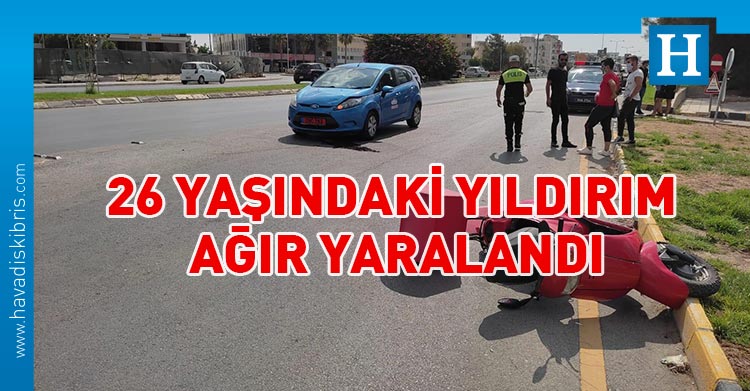 Gönyeli'de bugün meydana gelen kazada motosiklet ile araç çarpıştı. Kaza sonucu motosiklet sürücüsü 26 yaşındaki Ahmet Yıldırım ağır yaralandı...