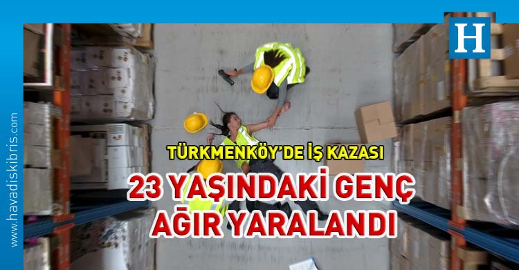Türkmenköy’de dün meydana gelen iş kazasında 23 yaşındaki Shoaib Ameen ağır yaralandı.