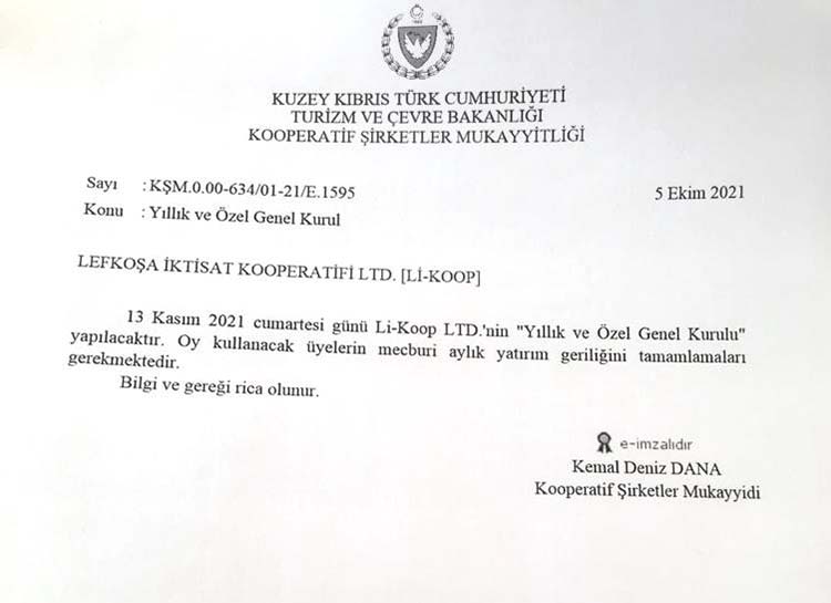 Li-Koop genel kurul çağrısı