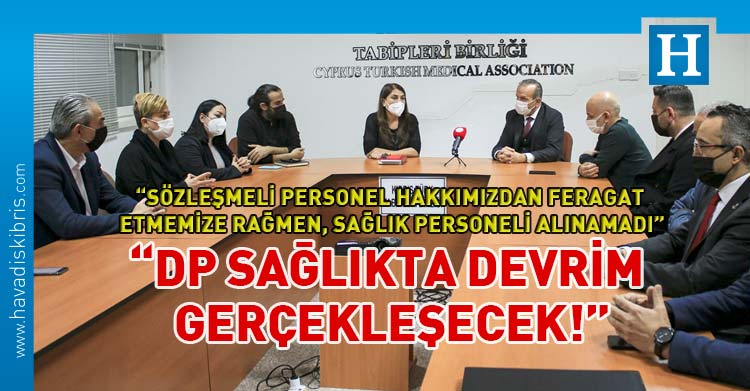 DP Genel Başkanı Fikri Ataoğlu, Kıbrıs Türk Tabipleri Birliği'ni ziyaret etti.