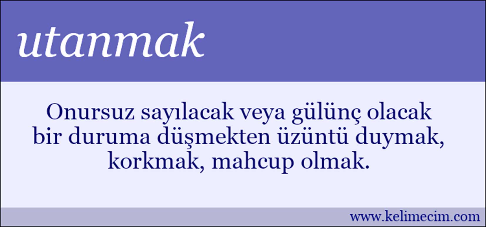 utanmak
