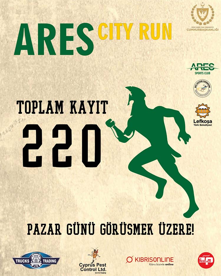 Ares Spor Kulübü tarafından bu yıl ilk kez düzenlenecek olan “Ares City Run” yarışı Pazar günü Lefkoşa’da gerçekleşiyor