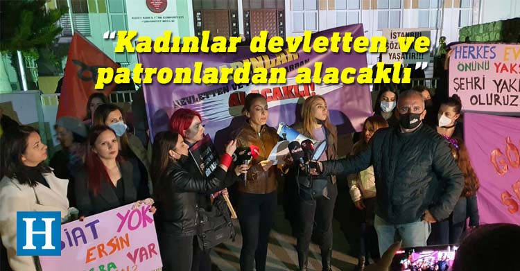 8 Mart Lefkoşa Organizasyon Komitesi, 8 Mart Dünya Emekçi Kadınlar Günü nedeniyle “Kadınlar Devletten ve Patronlardan Alacaklı” sloganıyla yürüyüş düzenledi.