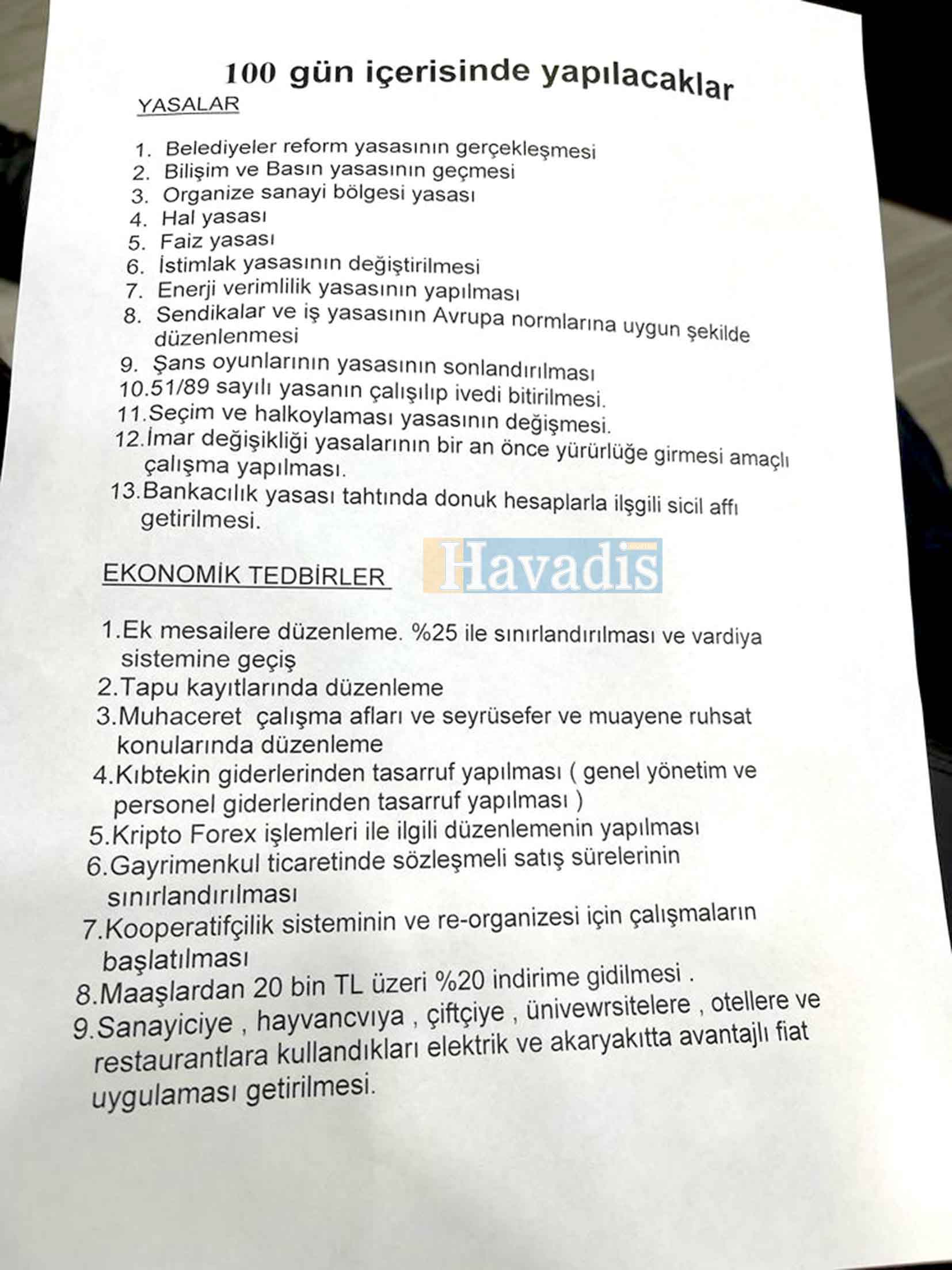 hükümet icraat planı 