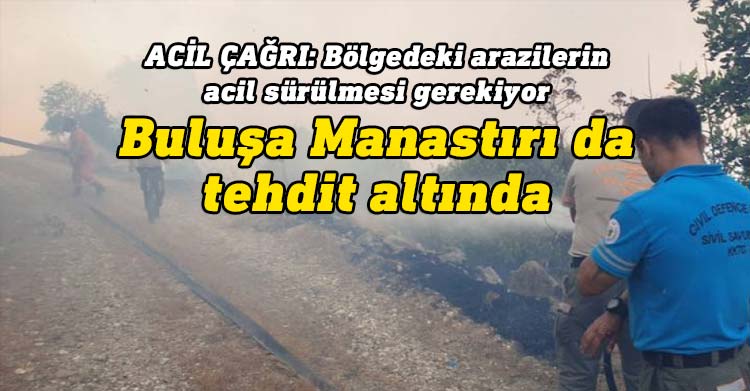 Mersinlik bölgesinde dün saat 14.00'te başlayan ve halen kontrol altına alınamayan yangın, Altınova ve Ağıllar köylerine doğru ilerliyor.