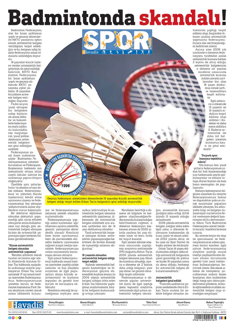 KKTC Badminton Federasyonu