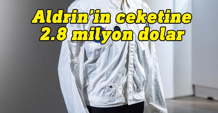 Ay'a ayak basan ikinci insan Buzz Aldrin'in Apollo 11 görevinde giydiği ceket, New York'taki bir müzayedede 2,8 milyon dolara satıldı.