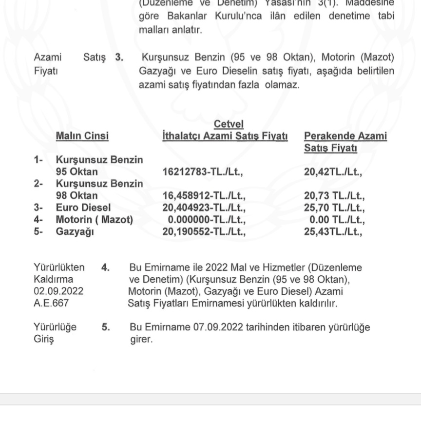 Akaryakıt fiyatlarına zam