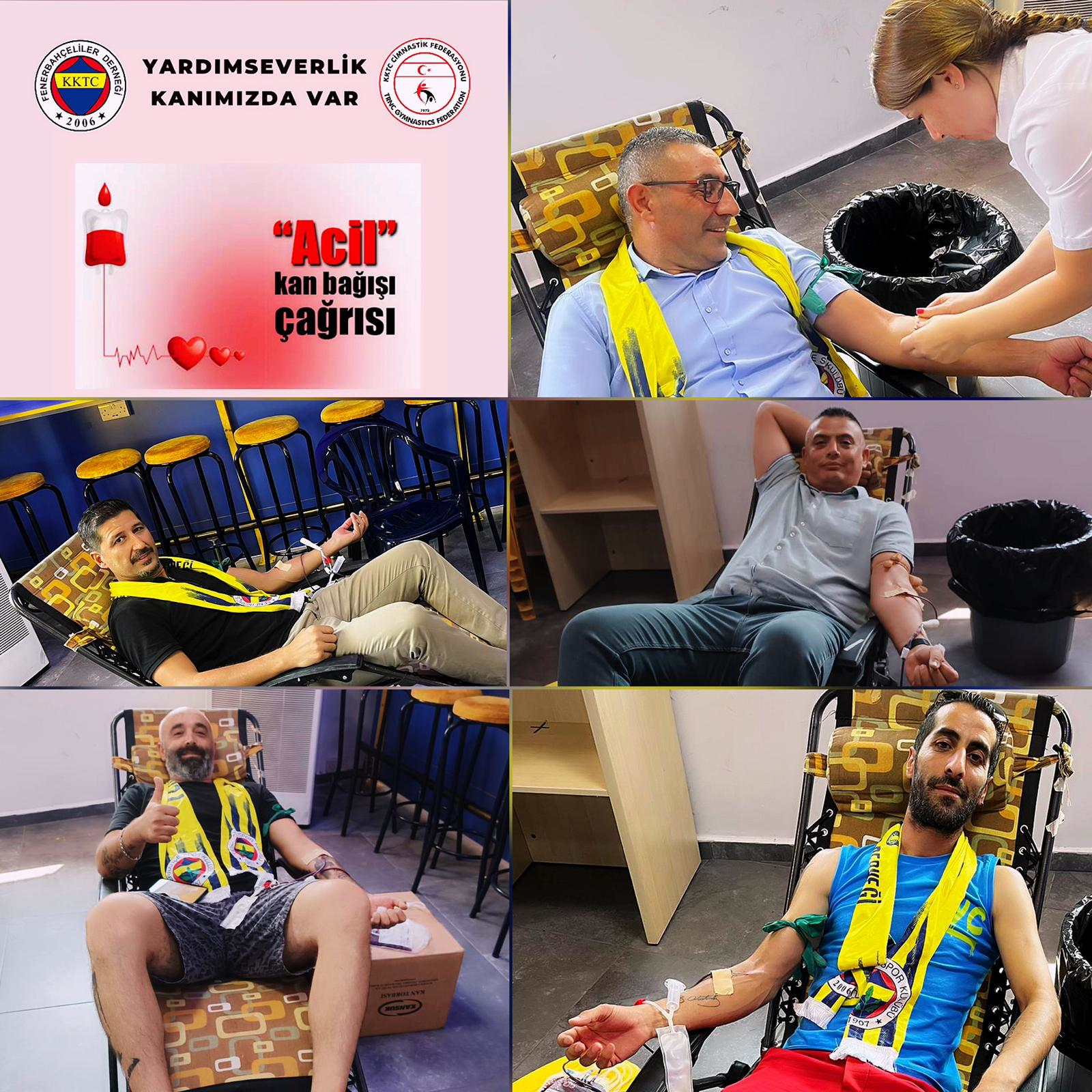Cimnastikçiler ve Fenerbahçeliler, Thalassamialılar için kan verdi