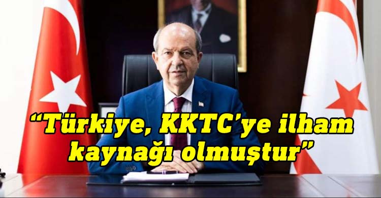 Cumhurbaşkanı Ersin Tatar, 29 Ekim Cumhuriyet Bayramı’nın, Kıbrıs Türk tarihinde de önemli bir yeri olduğunu vurgulayarak, “Türkiye Cumhuriyeti, Kıbrıs Türkü’nün milli mücadele sonucu ulaştığı en büyük erdem olan KKTC olgusunun da ilham kaynağını olmuştur” dedi.