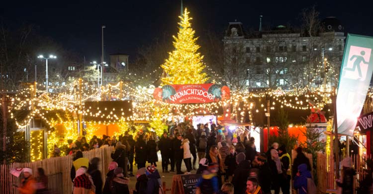 İsviçre'deki Noel ışıkları bu yıl tasarruflu kullanılacak