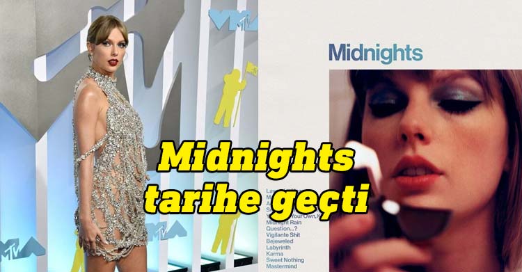 Taylor Swift'in yeni albümü Midnights tarihe geçti