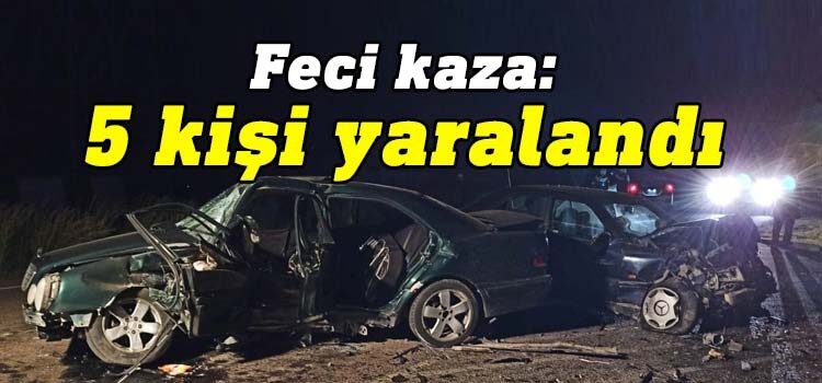 Karpaz-Gazimağusa ana yolunda meydana gelen trafik kazasında 5 kişi yaralandı.