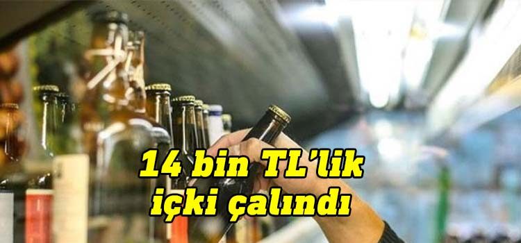 Girne’de marketten 14 bin TL’lik içki çalındı