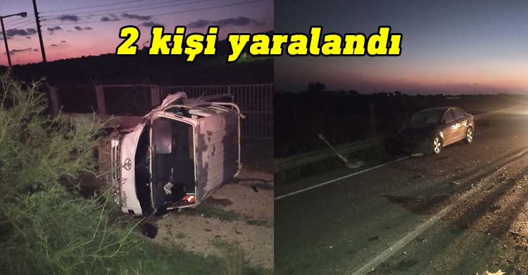 Karpaz'da Kumyalı - Pamuklu ana yolunda meydana gelen trafik kazasında 2 kişi yaralandı.