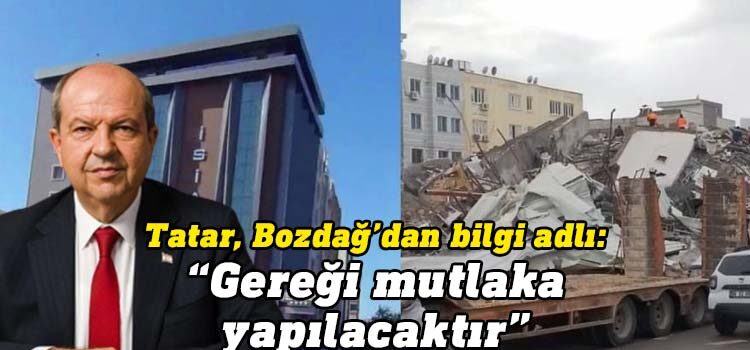 Cumhurbaşkanı Ersin Tatar İsias Hotel soruşturmasıyla ilgili Bekir Bozdağ’dan bilgi aldı