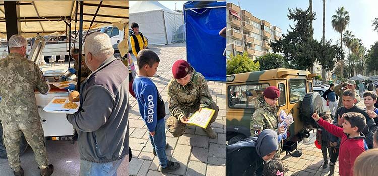 Güvenlik Kuvvetleri Komutanlığı Afet Yardım Görev Birliği Antakya'da depremin açtığı yaraların sarılmasına devam ediyor