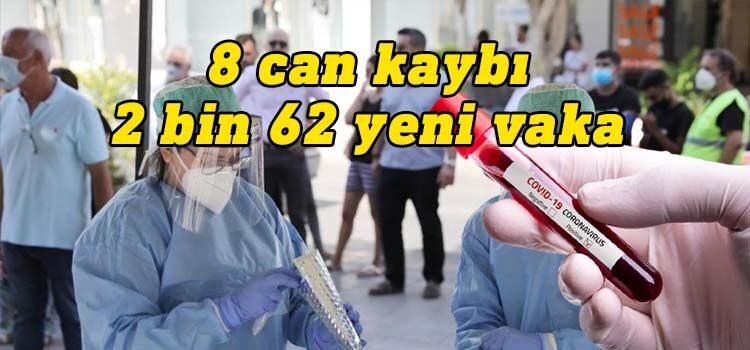 Güney Kıbrıs'ta son 1 haftada Covid-19 yüzünden 8 kişi öldü, 2 bin 62 yeni vaka saptandı