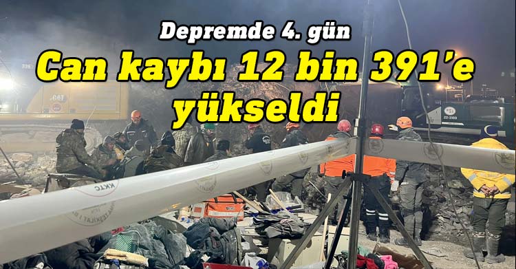 Türkiyr'de Kahramanmaraş merkezli depremlerde hayatını kaybedenlerin sayısı 12 bin 391'e, yaralı olarak kurtulanların sayısı ise 62 bin 914'e yükseldi.