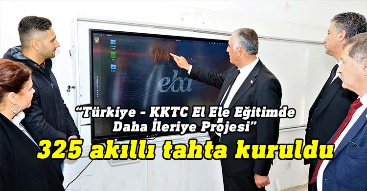 “Türkiye - KKTC El Ele Eğitimde Daha İleriye Projesi” kapsamında Türkiye Cumhuriyeti tarafından gönderilen eğitim materyallerinin ve akıllı tahtaların kurulumu devam ediyor