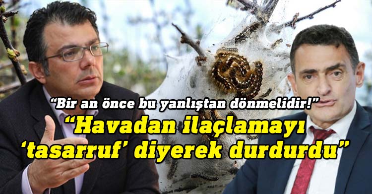 CTP Genel Sekreteri Asım Akansoy, çam kese böceği ile mücadele konusunda Tarım Bakanı Dursun Oğuz'u eleştirdi.