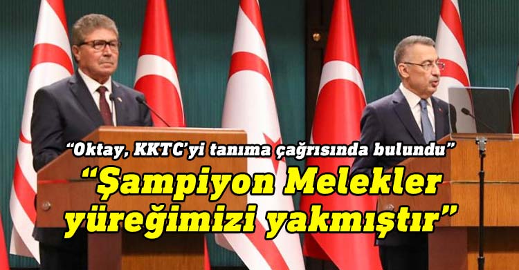 Türkiye Cumhuriyeti Cumhurbaşkanı Yardımcısı Oktay ile Başbakan Üstel ortak basın açıklaması yaptı
