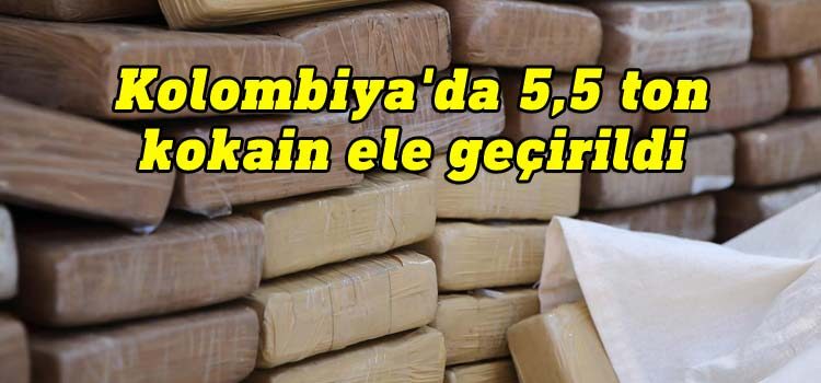 Kolombiya'da 5,5 ton kokain ele geçirildi