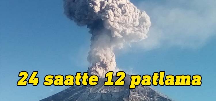 Meksika’da yer alan Popocatepetl Yanardağı’nda son 24 saatte 12 patlama meydana geldi