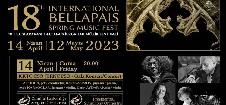 Kuzey Kıbrıs Müzik Derneği tarafından bu yıl 18’incisi düzenlenen Uluslararası Bellapais İlkbahar Müzik Festivali 14 Nisan'da başlayacak.